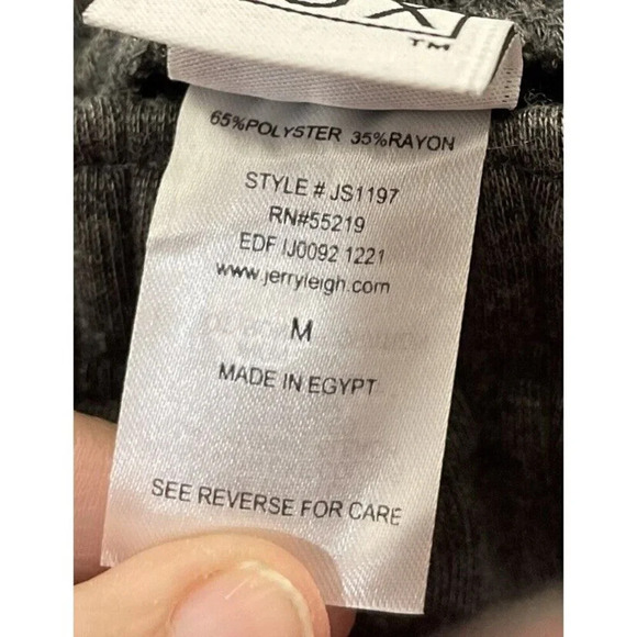 Modern Lux Women’s Size Med Lucky Clover Graphic Sweat Short Charcoal Grey NEW - Picture 5 of 5